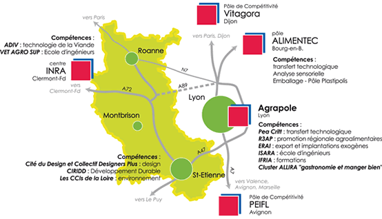 La Loire au coeur  de 3 grands pôles  de formation et de recherche 